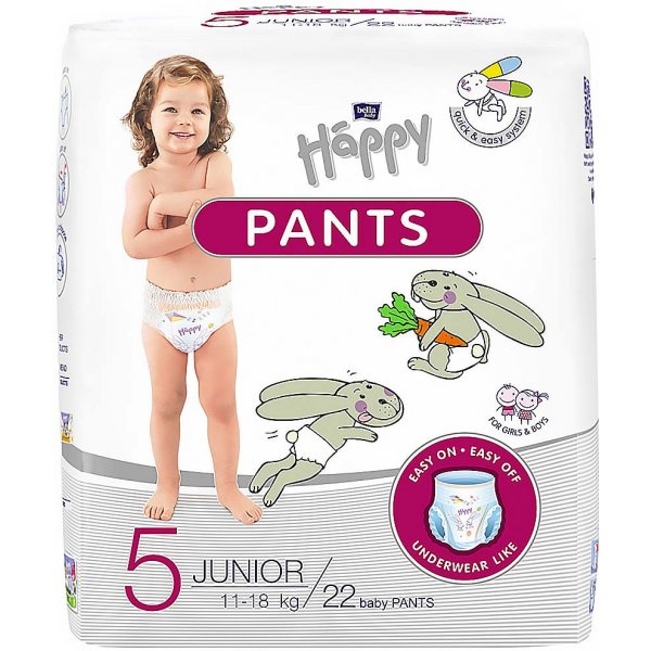 Bella Happy Pants Junior natahovací plenkové kalhotky 22 ks od 182 Kč -  Heureka.cz