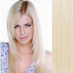 Clip in vlasy 43cm 100% lidské SUPER HUSTÉ platina – Zboží Dáma