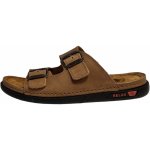 Mediline pánské kožené pantofle M01 Havan RED Pull up 6 hnědé – Zboží Mobilmania