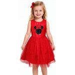 Sun City sváteční dívčí šaty Minnie s flitry a tylovou sukní červené – Zboží Mobilmania