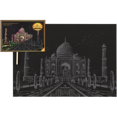 SMT Creatoys Škrabací obrázek barevný Taj Mahal 40 5x28 5cm A3 v sáčku – Zboží Mobilmania