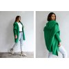 Dámský svetr a pulovr Fashionweek Dámský luxusní pletený kabát cardigan s kapucí BETI Zelená