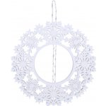 Solight LED dřevěný vánoční věnec s časovačem 30 cm bílý - 1 kus – Hledejceny.cz