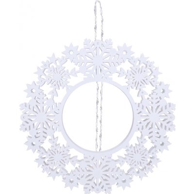 Solight LED dřevěný vánoční věnec s časovačem 30 cm bílý - 1 kus – Hledejceny.cz