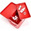 Lékárnička Zeller Present Lékárnička červený kovový box na léky a zdravotní pomůcky 2v1 MEDICINE S