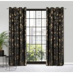 Hotový závěs TONIA černý - na průchodkách – Zboží Mobilmania