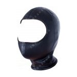 BDSM HQ otevřená maska z PU kůže na zip Velikost L Barva Černá – Zboží Mobilmania