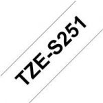Brother TZE-S251, černý tisk bílý podklad, 8m, 24mm – Sleviste.cz
