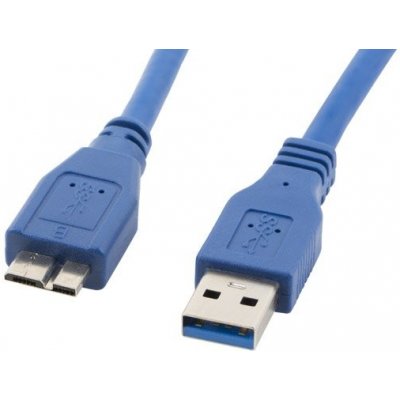 Lanberg CA-US3M-10CC-0005-B Micro USB (M) na USB-A (M) 3.0, 0.5m, modrý – Zbozi.Blesk.cz