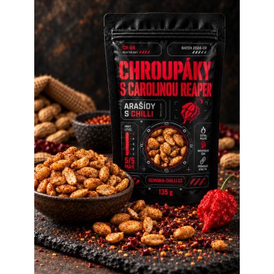 Seminka-chilli.cz Chroupáky Carolina Reaper chilli arašídy 135 g – Hledejceny.cz