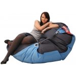 BeanBag 189x140 duo dark gray cyan – Zboží Dáma