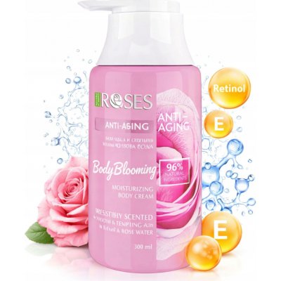 Agiva BLOOM Anti Age tělový balzam s retinolem a růžovou vodou 300 ml – Zboží Dáma