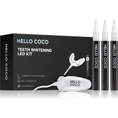 Hello Coco Teeth Whitening LED světlo pro bělení zubů + bělicí pero 3 ks