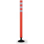 Plastový sloupek pružný s reflexními pruhy, 1200 mm – Zboží Mobilmania