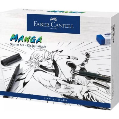 Faber-Castell Pitt Artist Pen Manga 19 ks +12 ks náhradních tuh 6715 12 ks – Zboží Mobilmania