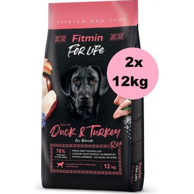Fitmin dog For Life Duck & Turkey 2 x 12 kg