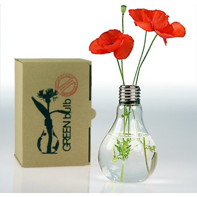 OPOSSUM design Váza ve tvaru žárovky GREENbulb – Zboží Mobilmania