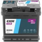 Exide AGM 12V 50Ah 570A EK500 – Sleviste.cz