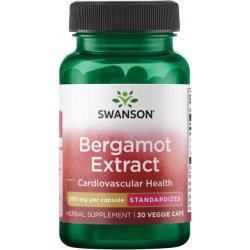 Swanson Bergamot Extract with BERGAVIT 500 mg 30 rostlinných kapslí