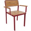 Zahradní židle a křeslo UNIKOV s madly CARGO červená
