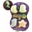 PlayFoam Modelína/Plastelína kuličková svítící ve tmě 4 barvy na kartě