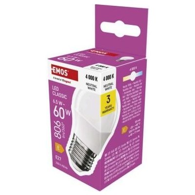 Emos LED žárovka Classic Mini Globe E27 6,5 W 60 W 806 lm neutrální bílá ZQ6E43 – Hledejceny.cz