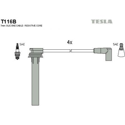 Sada kabelů pro zapalování TESLA T116B – Hledejceny.cz