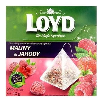 Loyd ovocný čaj aromatizovaný maliny a jahoda 20 x 2 g