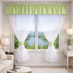 Voálový set s kanýrem Kanafas 2x 150x150 cm + kanýr 40x300 cm Jarně zelená - 1cm – Hledejceny.cz