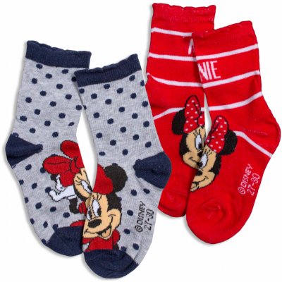 Dívčí ponožky DISNEY MINNIE PUNTÍK+PROUŽEK balení 2 páry – Sleviste.cz