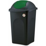Stefanplast Odpadkový koš Multipat 60 l černý / zelené víko – Hledejceny.cz