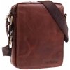 Taška  Sendi Design pánská kožená crossbody taška B-52006 koňakově hnědá