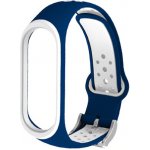 Xiaomi Mi Band 5/6 náhradní náramek s kovovým zapínáním - Sportovní Tmavě-modrobílá MBSCZ-5EF07 – Zboží Živě