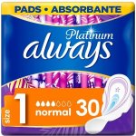 Always Platinum Normal Velikost 1 hygienické vložky s křidélky 30 ks – Zboží Mobilmania