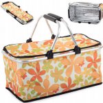 Verk 14195 Nákupní skládací košík bílý květ – Zboží Mobilmania