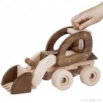 Goki Dřevěné auto bagr přírodní – Zboží Dáma