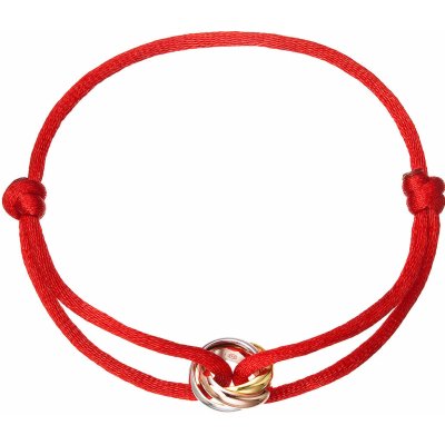 Kabbalah náramek s trojbarevnými kroužky 13092.3 red – Zboží Mobilmania