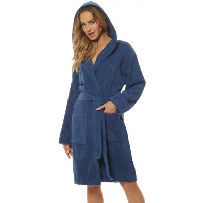 L&L dlouhý dámský župan NAVY frotte – Zbozi.Blesk.cz