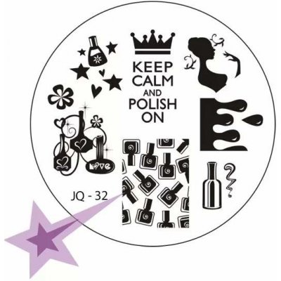 Starnails Razítkovací destička JQ32 Lak na nehty krása – Zboží Dáma