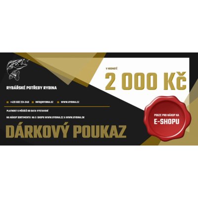 Dárkový poukaz na nákup rybářských potřeb 2000 Kč – Zbozi.Blesk.cz