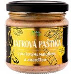 The Pelikans Játrová paštika s praženými mandlemi a amarettem 170 g – Zboží Dáma