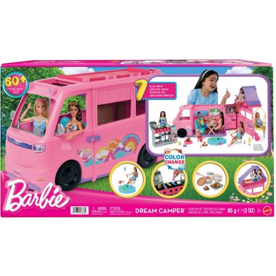Barbie Dreamcamper Kamper snů, vozidlo a sada 2 v 1 3+ HRJ78 – Zboží Mobilmania