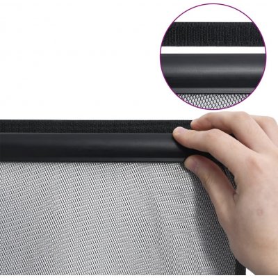 zahrada-XL dveřní síť proti hmyzu s 10dílným závěsem černá 240 x 240 cm – Sleviste.cz