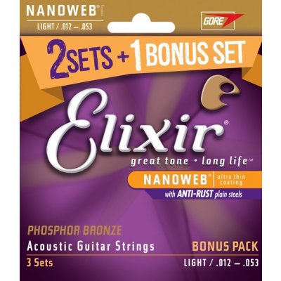 Elixir 16545 Sada strun 2+1 PB 12-53 – Zboží Dáma