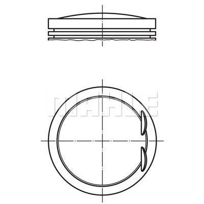 Píst MAHLE ORIGINAL 028 PI 00128 002 (028PI00128002)