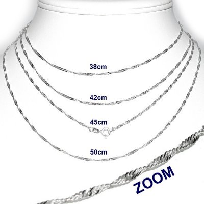 SILVEGO Stříbrný jemný řetízek Singapur točený TTT30SING – Zboží Dáma