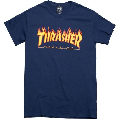 Thrasher triko FLAME SS modrá
