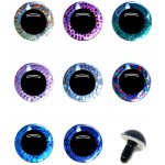 Oči bezpečnostní třpytivé se vzorem polokulaté - 16mm, tmavě růžová – Hledejceny.cz