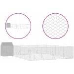 vidaXL Venkovní psí kotec se střechou stříbrný 1000 x 1000 x 250 cm – Zboží Dáma