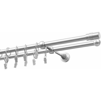 Garnyze-levne Kovová garnýže Cilinder dvouřadá satyna 16/16mm 300 cm – Zboží Mobilmania